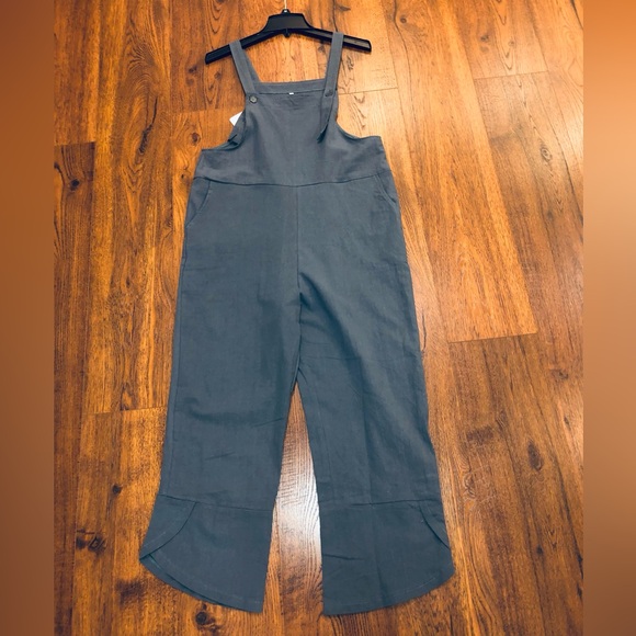 Cotton/linen overalls - Picture 2 of 15